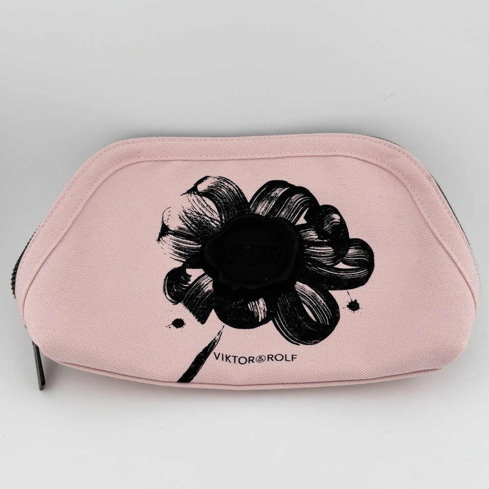 Viktor & Rolf Flat Bag/ Travel Pouch / Makeup Bag Pink - Medium 10"x 6"x 3"